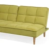 Beliani Trivietė sofa-lova SILJAN alyvuogių spalvos