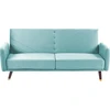 Beliani Išskleidžiama 3 vietų sofa SENJA, veliūrinė, mėlyna