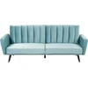 Beliani Išskleidžiama 3 vietų sofa VIMMERBY mėlyno aksomo