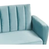 Beliani Išskleidžiama 3 vietų sofa VIMMERBY mėlyno aksomo