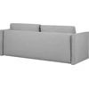 Beliani Išskleidžiama 3 vietų sofa EKSJO šviesiai pilka su patalynės dėže