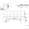 Beliani Dvivietė sofa-lova INGARO Pilka