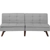 Beliani Trivietė išskleidžiama sofa RONNE šviesiai pilka