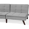 Beliani Trivietė išskleidžiama sofa RONNE šviesiai pilka