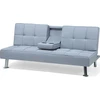 Beliani Trivietė išskleidžiama sofa ROXEN šviesiai pilka
