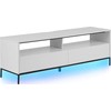 Beliani TV staliukas TV Stand LED Balta SYDNEY 180391