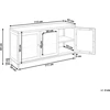 Beliani Spintelė su stiklinėmis durelėmis NEWPORT metalinė 115 cm, juoda