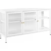 Beliani Vitrina NEWPORT, Metalinė, 115 cm, Balta