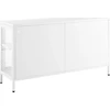 Beliani Vitrina NEWPORT, Metalinė, 115 cm, Balta