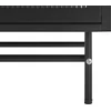 Beliani Spintelė su stiklinėmis durelėmis DEVON metalinė 115 cm, juoda