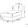 Sofa Beliani Dešininis gultas ARTHEZE Boucle, kreminės baltos spalvos