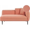 Beliani Dešininė gulto sofa CHEVANNES Boucle persiko spalvos