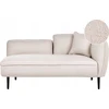 Sofa Beliani Dešininė šezlongo kėdė CHEVANNES Boucle šviesiai smėlio spalvos
