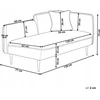 Sofa Beliani Dešininė šezlongo kėdė CHEVANNES Boucle šviesiai smėlio spalvos