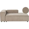 Sofa Beliani Kairinis šezlongas ARDAL, briaunotas velvetas, šviesiai rudas