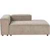 Sofa Beliani Kairinis šezlongas ARDAL, briaunotas velvetas, šviesiai rudas