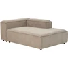 Sofa Beliani Kairinis šezlongas ARDAL, briaunotas velvetas, šviesiai rudas