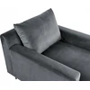 Sofa Beliani Šezlongas GUERET veliūrinis pilkas
