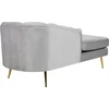 Beliani Dešininė gulto sofa ALLIER, veliūras, šviesiai pilka