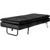 Sofa Beliani Šezlongas LOIRET juodas veliūrinis