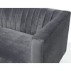 Beliani Trivietė sofa ARVIKA aksominė tamsiai pilka