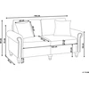 Beliani 3 vietų sofa OTRA tamsiai pilka