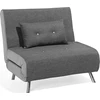Beliani Viengulė išskleidžiama sofa FARRIS tamsiai pilka