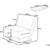 Beliani Viengulė išskleidžiama sofa FARRIS tamsiai pilka