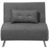 Beliani Viengulė išskleidžiama sofa FARRIS tamsiai pilka