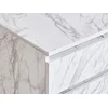 Beliani Vonios kambario spintelė TERESINA su ratukais, 80 cm, baltas marmuras