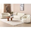 Beliani 3 vietų sofa MALUNG veliūrinė, spalva: balta