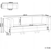 Beliani Trivietė modulinė sofa UNSTAD juoda