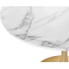 Beliani Valgomojo stalas BOCA marmuro imitacijos / auksinis 90 cm