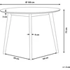 Beliani Valgomojo stalas ROXBY baltas 100 cm pušies mediena