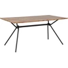 Beliani Valgomojo stalas AMSTERDAM tamsiai rudas 160 cm 90 cm