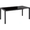 Beliani Išskleidžiamas valgomojo stalas GRANADA Juodas 120/160 cm 80 cm
