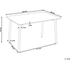 Beliani Valgomojo stalas NEWBERRY baltas 120 cm x 80 cm