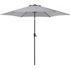 Beliani Varis sodas Umbrella Tamsusis pilkas 270 cm