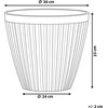 Beliani Gėlių vazonas POKA 36 cm pilkšvai smėlio spalvos