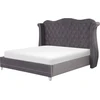 Beliani Velvetinė lova AYETTE 180 x 200 cm pilka