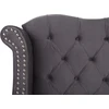 Beliani Velvetinė lova AYETTE 180 x 200 cm pilka