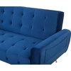 Beliani Trivietė išskleidžiama sofa SELNES, veliūrinė, tamsiai mėlyna