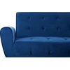 Beliani Trivietė išskleidžiama sofa SELNES, veliūrinė, tamsiai mėlyna