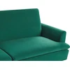 Beliani Trivietė išskleidžiama sofa VETTRE, veliūras, tamsiai žalia