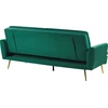 Beliani Trivietė išskleidžiama sofa VETTRE, veliūras, tamsiai žalia
