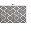 Beliani Kilimas YALOVA pilkas 140 x 200 cm vilnonis