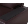 Beliani Trivietė sofa VOGAR dirbtinės odos tamsiai ruda