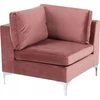 Sofa Beliani Kampinis modulis EVJA, rožinis veliūras