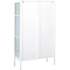 Beliani Vitrina su stiklinėmis durelėmis NASH Metal 90 cm balta