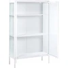 Beliani Vitrina su stiklinėmis durelėmis NASH Metal 90 cm balta